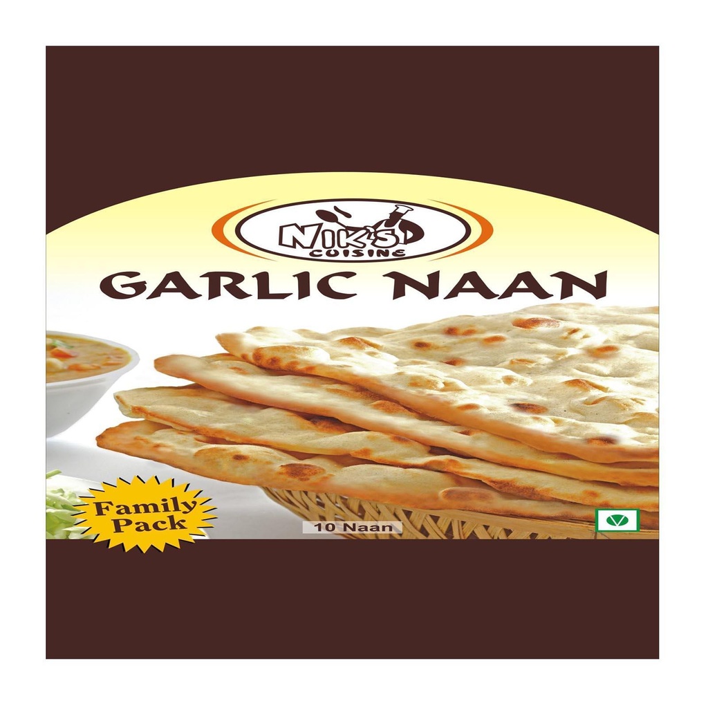 Garlic Naan (Nik's) Frozen- 10pcs