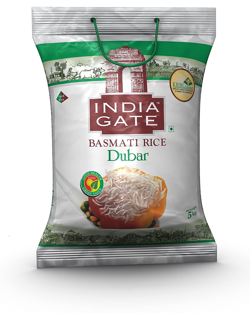 India Gate Basmati Rice, Dubar, 5kg