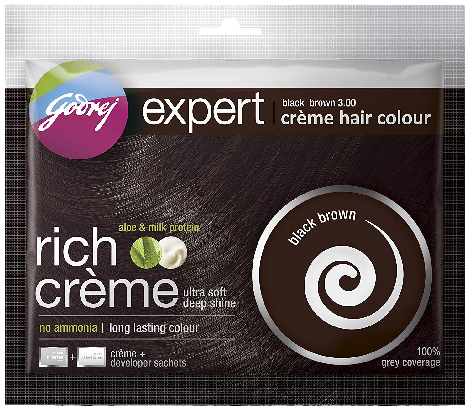 Godrej Expert Creme Hair Colour black Brown 20G