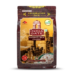 India Gate Basmati Rice Pouch, Classic, 1kg